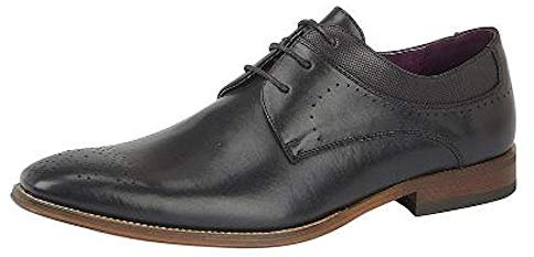 Goor Mens 3 Eye Gibson Brogue (9 UK) (Black)