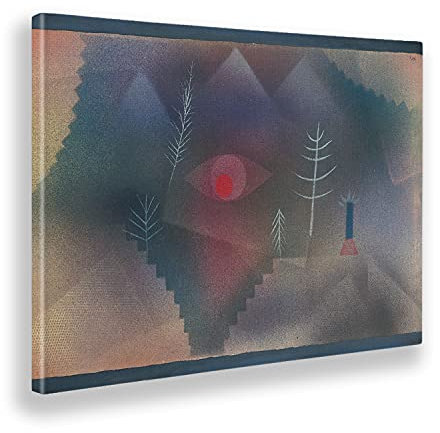 Giallobus - Gemälde - Paul Klee - Blick auf eine Landschaft - Leinwand - 140x100 - Bereit zum Aufhängen - Moderne Gemälde für zu Hause