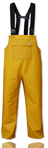 RainRider Regenhose für Herren und Damen, wasserdicht, mit Trägerhose, für Angeln, Jagd - Gelb - XX-Large