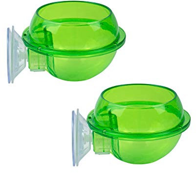Cenyo AUEAR, 2 Pack Reptile Suction Cup Feeder Chameleon Feeding Food Bowl Water Dish Gecko Ledge Supplies Accessories for Gecko Lizard Bearded Dragon