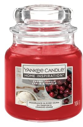 YANKEE CANDLE Kirsch-Vanilleduft bei jeder Verbrennung, 104 g Kerze.