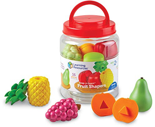 Learning Resources Snap-n-Learn Fruit Shapers, Fine Motor Toy for Toddlers, Ages 2+
