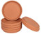 17,8CM Mitte Terrakotta Topf Pflanze Untertasse - 6pcs Mitte Runde Pflanze Topf Untertassen Mitte Ton Pflanze Tablett perfekt für 15CM 16,5CM 17CM Blumentopf mit Drainageloch und ideal für Indoor
