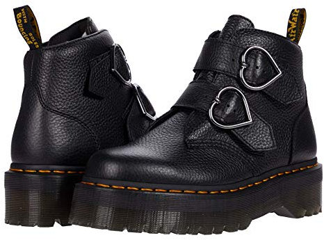 Dr. Martens 2 Strap Boot, Anfibi Donna, Black Milled Nappa, 37 EU