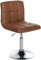 CLP Drehstuhl Palma V2 Mit Hochwertiger Polsterung Und Kunstlederbezug I Höhenverstellbarer Esszimmerstuhl Mit Metallgestell In Chrom-Optik, Farbe:Hellbraun