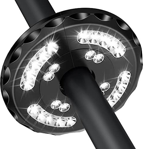 Luces para Sombrillas, 28 LED USB Recargable Luces Sombrilla Exterior, 3 Modos de Iluminación, Luz Parasol de Patio Lampe Paraguas para Cámping,Sombrilla Playa, Jardín, Terraza y Patio