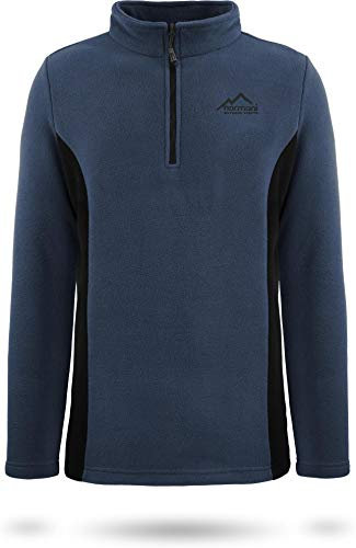 normani Fleecepullover Sport-Sweatshirt für Herren 1/4 Zip Reißverschluss und Stehkragen 280 g/m² Dicke Grammatur - auch in Übergröße Farbe Navy Größe L/52