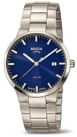 Boccia Damen Analog Solar Uhr mit Titan Armband 3652-02