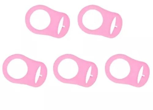3X Piece MAM Adaptor for Babies Dummy Clip Pacifier TWINKLE STAR BABY (Light Pink)