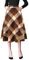 IDEALSANXUN Wollröcke für Damen, hohe Taille, Aline Plissee-Midiröcke, Big Plaid Coffee, Klein