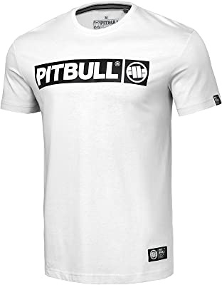 PITBULL T-Shirt Herren Hilltop, Kurzarm mit großem Schriftzug, Regular Fit | Baumwollshirt aus 100% Baumwolle und 170 g/m², Rundhals mit Innenband, passt zu Jeans, Shorts, Hoodie und offener Jacke