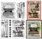 GLOBLELAND Retro Typewriter Background Clear Stamps for Cards Making Vintage Telephone Background Silicone Clear Stamp Seals for Cards Making DIY Scrapbooking Photo Journal Album Decoration