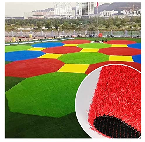 YJEUZCD Rasenteppich, Hohe Dichte 2cm Dick Synthetisches Gras, Balkon Spielplatz Kunstrasen Mat, Eingangstür Hinterhof Rasenteppich, Größen (Farbe : Gelb, Größe : 150x400cm)