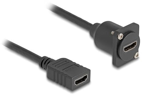 DeLOCK 87982 - Cavo HDMI tipo D da presa a presa nero 20 cm