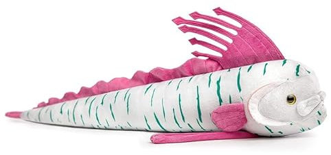 PuffPurrs Oarfish Plüschtier - Grauer Langer Oarfish Ribbon Fish Chimera Stofftiere, superweiche realistische Meereskreaturen König der Hering Ozean-Spielzeug, Geschenksammlung für Kinder, 26 Zoll