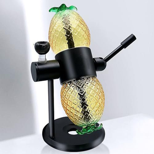 LBMED Juego De Cachimba,Kit Shisha Piña con Gravedad Giratoria 360° Y Sistema Gestión del Calor, Filtrado Suave Y Sabor Puro Garantizado,sin Retención Gases Escape,para Todos Los Amantes Cachimba