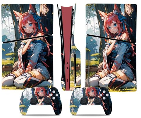Skin Remota Console Per PS5 Slim Skin Disc Edition & Per PS5 Slim Skin Digital Edition Console Controller Vinyl Cover Skins Wraps Scratch Resistant Compatible 52730 Regalo Involucri Pelli (Size : Dig