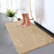 B&B Memory Foam Bath Mat - Beautiful Embossed Flora Design Non Slip Anti Mould Shower Mat Water Absorbent Toilet Pedestal Bathroom Mat - Door Mat 50 x 80 cm, Beige