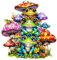 Jigfoxy Frog Family Wooden Jigsaw Puzzles for Adults, 260pcs Unique Animal Shape Wood Puzzles, Birthday Gifts for Family Friend with wooden box(13.3 * 12.8in)