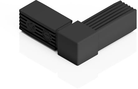 Connettori, connettori per tubi quadrati 25 x 25 x 1,5 mm (connettori per tubi a 2 vie, 1, numero)