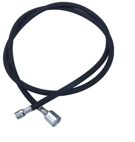 Ersatzschlauch für Küchenarmatur, herausziehbarer Premium-Nylon-Filament, Küchenarmatur-Ersatzschlauch, 150 cm Länge, Grau und Schwarz (Gewinde-Schwarz)