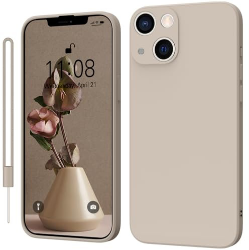 KPPIT for iPhone 14 case,Silicone Case,Ultra Slim Soft Gel Anti-Scratch,Microfiber Lining,Rubber Shockproof Case Cover iPhone 14 6.1 inch,Titanium Gray
