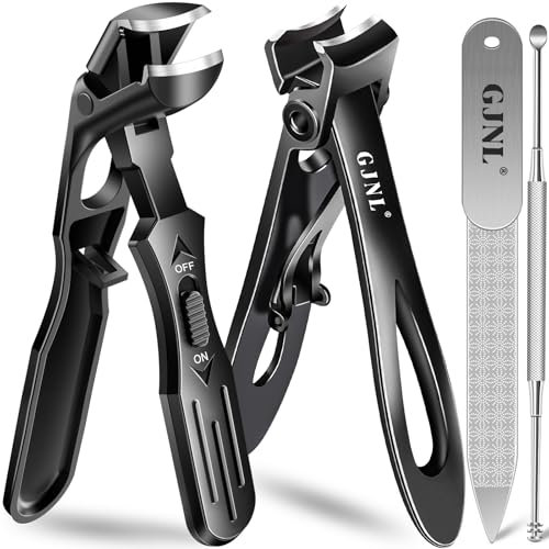 Winkelkopf Nagelknipser für Senioren Dicke Nägel - 16mm Wide Kieferöffnung Nagelzwicker Nail clipper für dicke Nägel, Edelstahl Große Nagelknipser Fußnägel für Senioren Männer mit Fänge