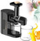 QIeAny Silent Masticating Juicer with 97% Pure Juice Rate, 150W Slow Speed Juicer, Fresh Juicer with 2-Speed Mastication Speed+7-Stage Pressing Screw+Residue Juice Separation+Automatic Reversal,Black