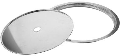 BEBEMOKO Hot Pot Table Induction Cooker Lid Stainless Steel Sinking Ring 29.5-30.5cm Induction Plate Heat Diffuser for Gas Stove and Cooking