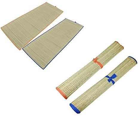 MUSAN PRODUCTS Straw Beach Mat Roll, Portable Rug for Travel, Picnic, Camping, BBQ, Beach, Holiday, Outdoor Activities, and Relaxation – 60x180cm
