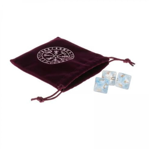 F Fityle 2x Stern Rune Rune 3 Pcs Tasche Polyeder Würfel Set Geeignet für Bord Spiele Opportun