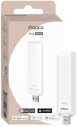 Aqara Intelligente Hub M100 per domotica, Controller Matter, Thread Border Router, con Aqara Zigbee, Wi-Fi, supporta Amazon Alexa, Apple Home, Google Home, SmartThings, IFTTT, Home Assistant