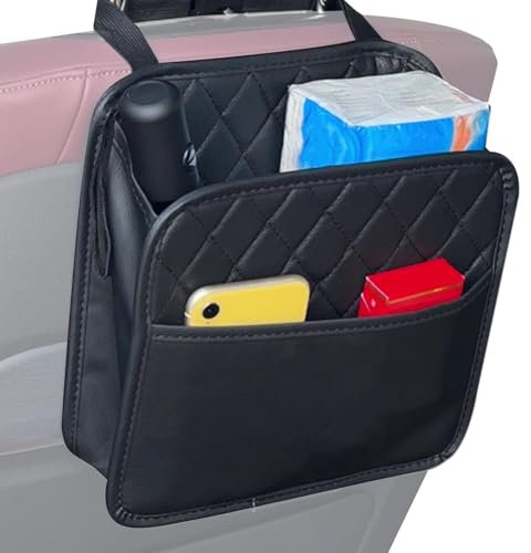 Autositz-Rückenlehnen-Organizer, Aufbewahrungstasche für Kopfstützen, 25,5 x 25 x 15 cm, multifunktionales Auto, Innenzubehör für LKWs, Automobil-Reisetaschen, Getränkehalter-Box,