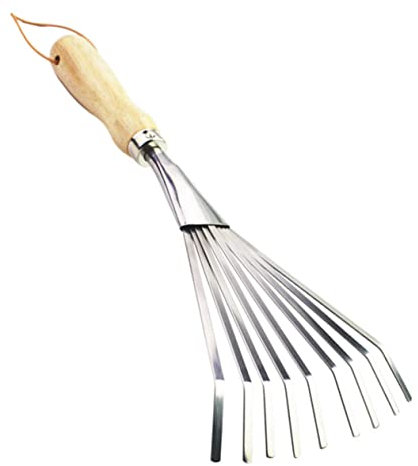 Toyvian Râteau De Jardinage Compact Ergonomique Inoxydable Outil à Main pour Désherbage Et Aération Sol pour Extérieurs