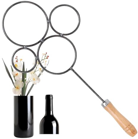 Outil de coupe de bouteille - Coupe-verre rond avec 4 anneaux chauffants, kit d'artisanat robuste - Équipement professionnel pour bouteilles de vin, vases en céramique, fournitures artisanales en