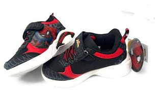 Scarpe Ginnastica Sneakers per Bambini Spider-Man Luci LED, Suola Luminosa, Luce Rossa,Varie Taglie