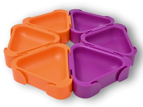 Boardgame Stuff - Token Schälchen Brettspiel Zubehör - Aufbewahrungsschälchen für Brettspielzubehör - Ressourcen Schalen für Brettspiele - Aufbewahrung für DND Coins - Token Trays (Lila-Orange)
