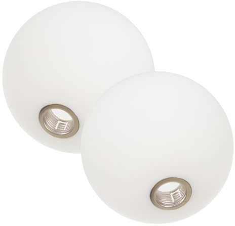 HOLIDYOYO 2 pièces Abat-jour Verre Boule pour Lampe Plafond Lot de Éclairage Suspendu Élégant et Résistant Remplacement Facile pour Salon et Lustre