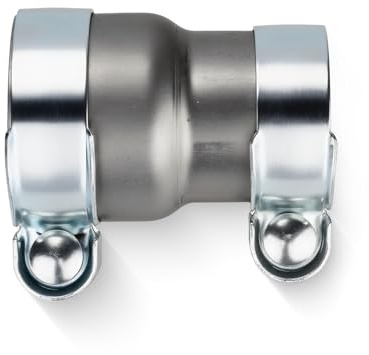 Exhaust Clamp Pipe Connector 45-51mm, Adjustable Stainless Steel Exhaust Sleeve Universal Pipe Clamp for Cars Household and Industrial Pipe Connections