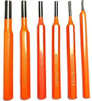HARDEN Professional pin Punch Set 6 pcs, 150mm Long, Hardened, 1.5-8 mm (HAR 6108356)