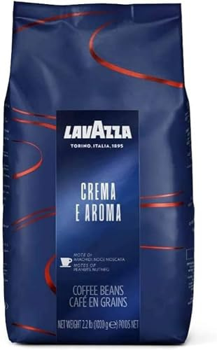 Lavazza Kaffee Creme e Aroma Blau, Espresso, Bohnenkaffee, Röstkaffee, Ganze Bohnen, 6 x 1000g