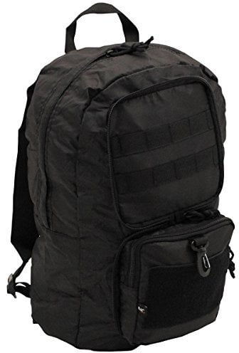 Fox Outdoor Faltbarer Rucksack 30 l Faltrucksack Daypack Businesstasche Schulrucksack (Schwarz)