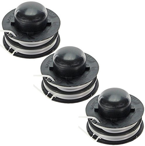 SPARES2GO Dual Feed Trimmer Line & Spool Head for Challenge Strimmer (Pack of 3)