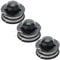 SPARES2GO Dual Feed Trimmer Line & Spool Head for Challenge Strimmer (Pack of 3)