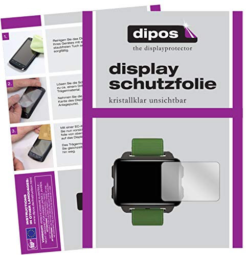 dipos I 6X Schutzfolie klar kompatibel mit LEMFO LEM4 Smartwatch Folie Displayschutzfolie