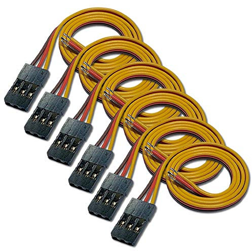 10 Stück 30cm Premium Servo Kabel Servokabel mit Female JR Graupner Futaba Kompatibel Stecker Enden 3mm verzinnt 26AWG Kabel von Mr. Stecker Modellbau®