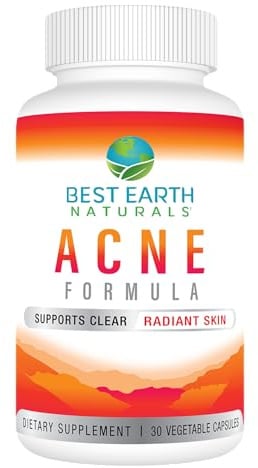 Best Earth Naturals Clear Skin Acne Support Supplement Capsules - to Support Healthy Skin - 30 Day Supply