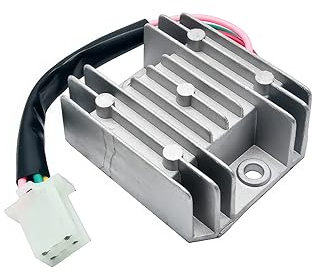 MASO Régulateur Redresseur Universel 4 Fils 12V AC Régulateur de Tension pour Moto Vélo Quad Scooter