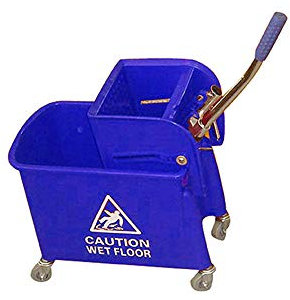 Ramon Hygiene Blue 'Rapid' 17 Litre Kentucky Mop Dual-Bucket and Wringer System with Wheels | Strong and Durable for Commercial Use