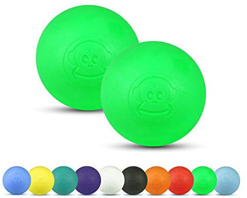 Captain LAX Massageball Original - Lacrosseball 2er Set, aus Hartgummi, mit den Maßen 6 x 6 cm geeignet für Triggerpunkt- & Faszienmassage/Crossfit